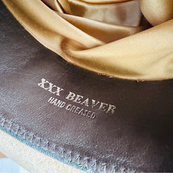 RESISTOL Vintage 70s Cowboy Hat 7 1/4 with some wear XXX BEAVER - Picture 8 of 12